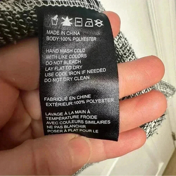 Paper Crane Cardigan Sweater Heathered Grey & White Size Small - Picture 8 of 16